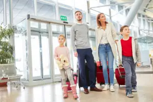 Travelers enjoying a stress-free international journey planned by Flair Travel and Holidays, including flights, hotels, and tours